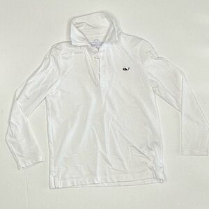 Vineyard Vines Classic White Long Sleeve Polo